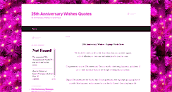 Desktop Screenshot of 25thanniversarywishes.com