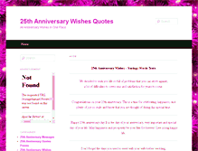 Tablet Screenshot of 25thanniversarywishes.com